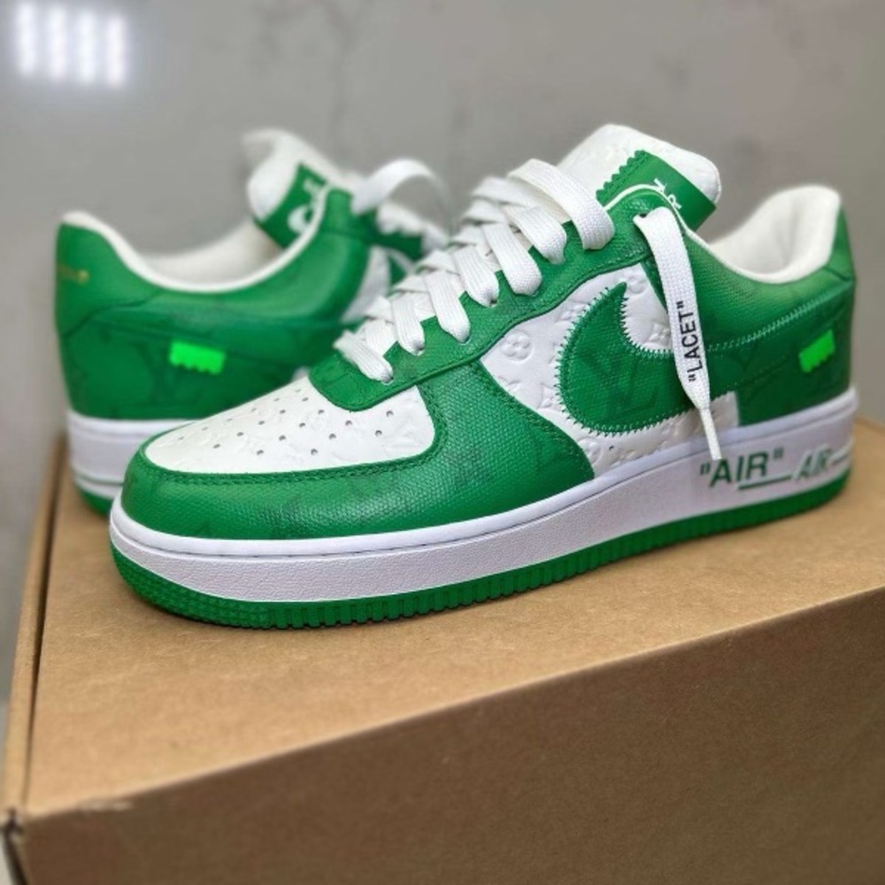 Nike x Louis Vuitton x Virgil Abloh Air Force 1’s AF1s Green/White